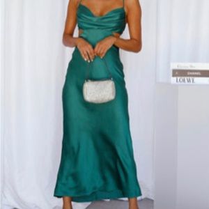 Hello Molly purely formed satin maxi dress!